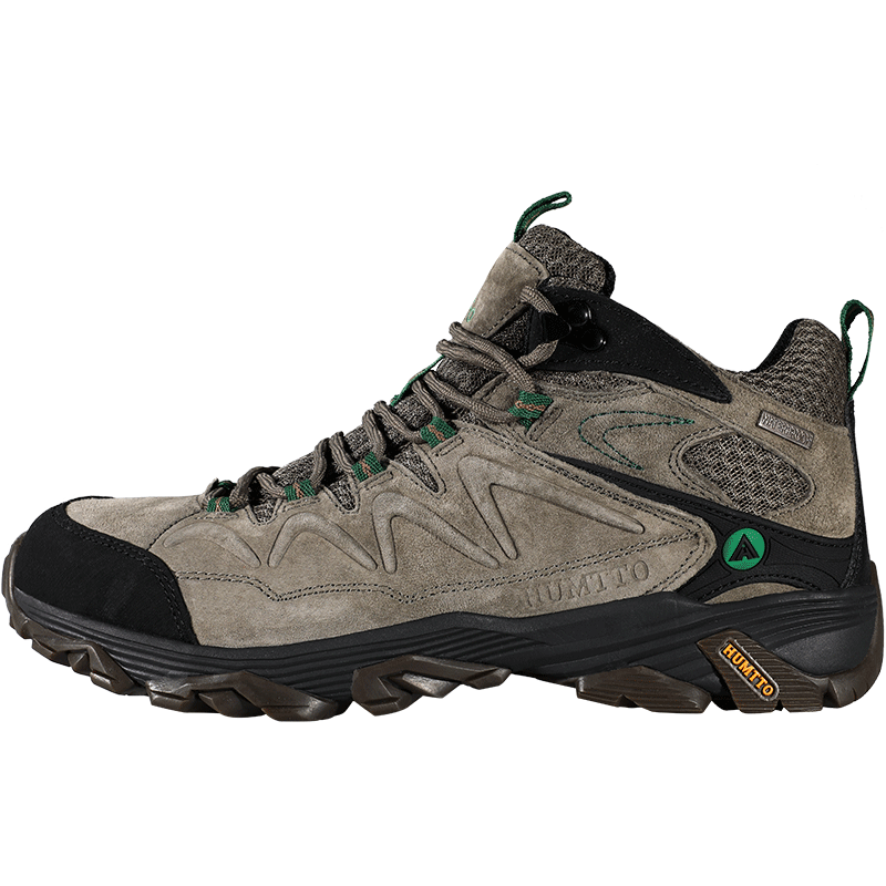HUMTTO New Hiking Shoes, Comfortable Shock-Absorbing Outdoor Trekking Shoes, Non-Slip Wear-Resistant Men's Cross-Country Climbing Shoes, Khaki, Size 42
