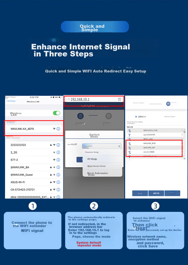 Wavlink WiFi Signal Amplifier, 5G Dual-Band AX3000, Stable Wireless Signal, Wall-Penetrating, Whole-House Coverage, Network Expansion Booster, Repeater, WiFi 6 Signal Enhancer D6X 17