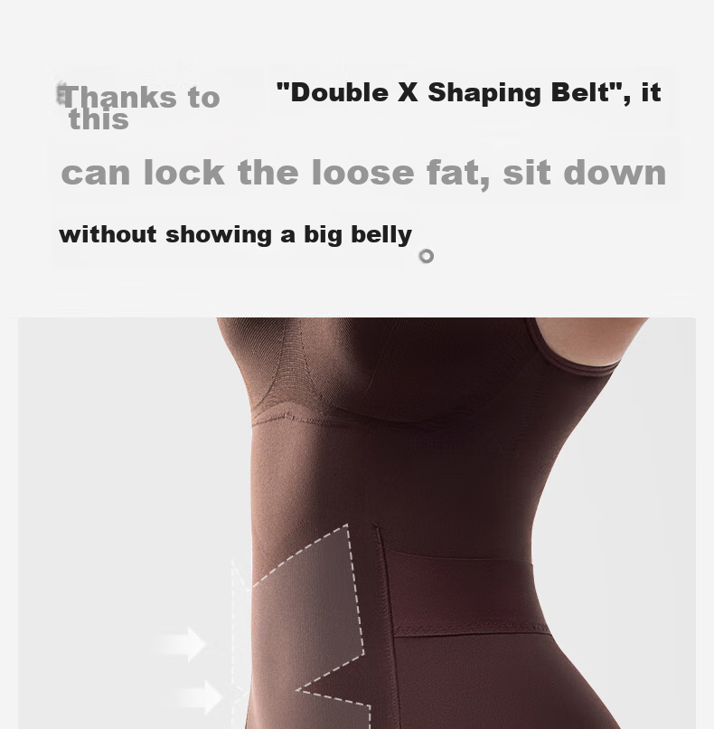 Quxianzhuyi [Song Xi Same Style] Black Chocolate Slimming Bodysuit Tummy Control Waist Cincher, Black [Thin Straps], Size M 11