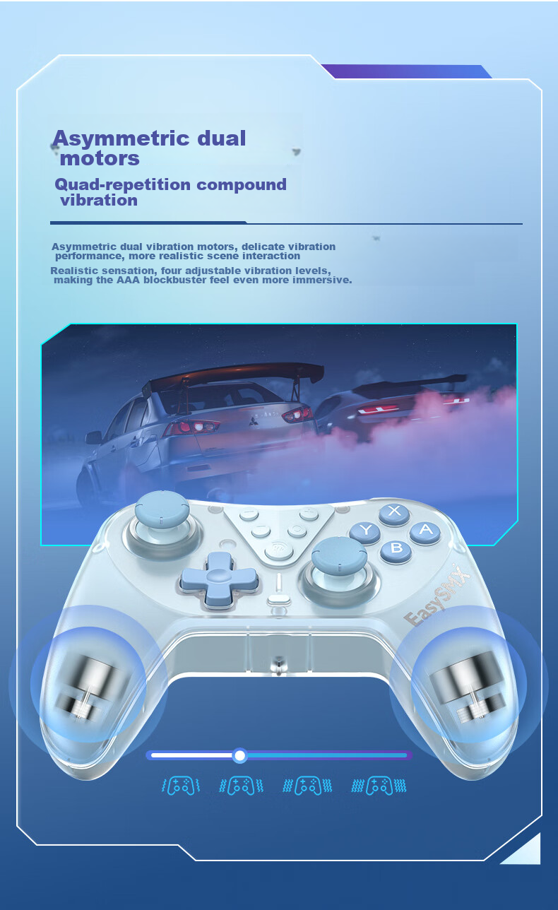 EasySMX Yisuoma S10 Agile Edition Switch 2 Controller NS Pro Grip Bluetooth Wireless PC Computer Steam Game Pokemon Macro Programming Nine-Axis Motion Sensor Mobile Phone Controller Pink 11