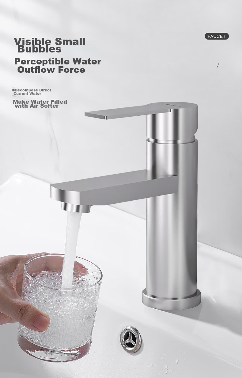 FAENZA Basin Faucet with Hot And Cold Dual Control, Bathroom Sink Tap, Washbasin Tap 103SS 8