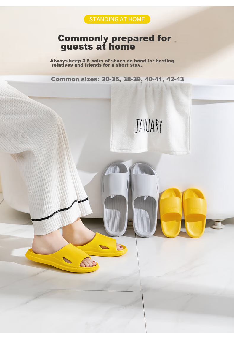 JOYTOUR Disposable Slippers, Portable Bathroom Non-Slip Couple Sandals for Women, with Storage Bag, Yellow, Size 38-39 6