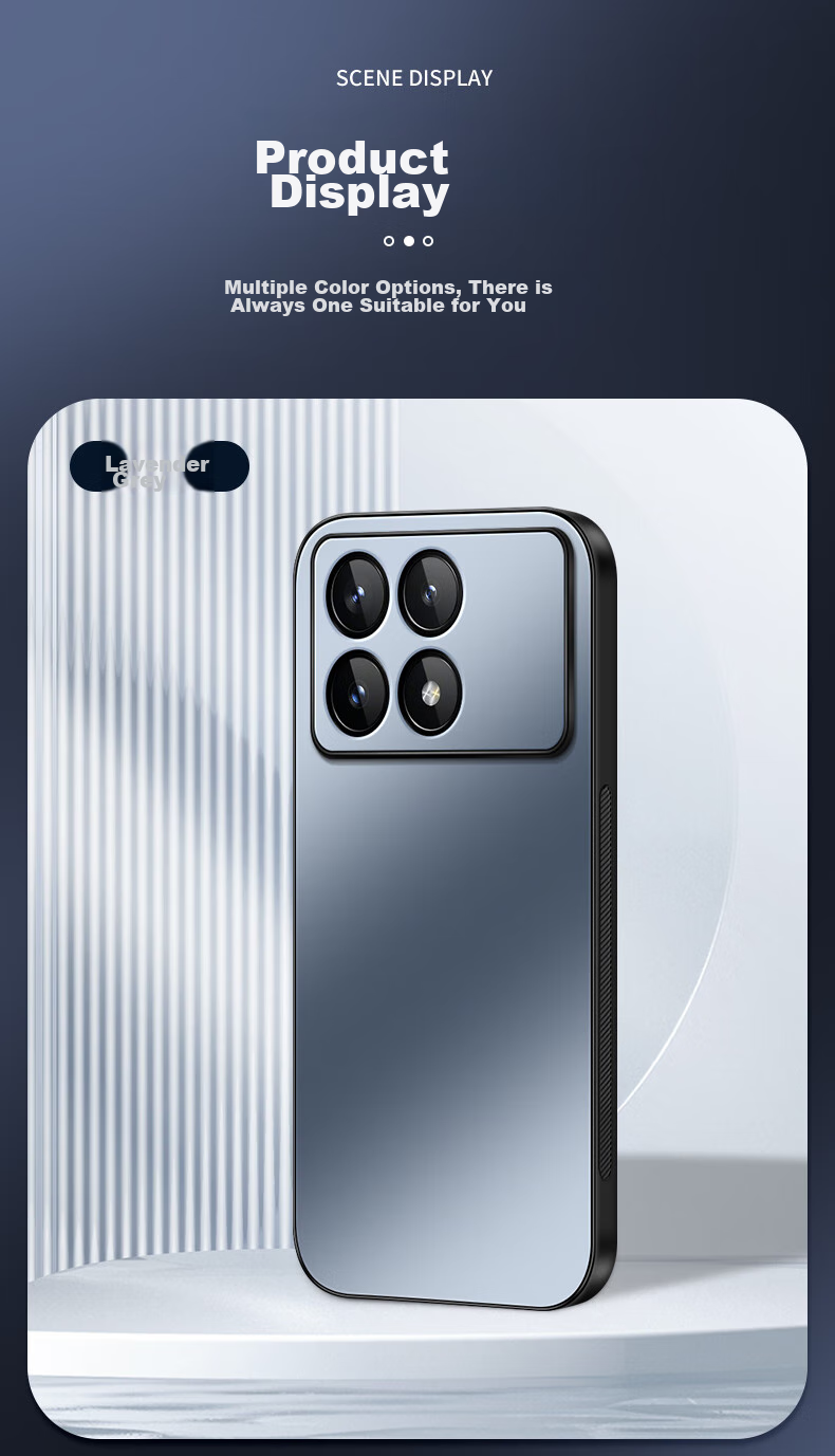 Shangsu Compatible with Redmi K70 Phone Case, Xiaomi K70 Pro Protective Cover, AG Frosted Lens Full Protection Soft Shell, Shockproof, Redmi Simple Business Style for Women And Men, Outer Case, Graphite Black 20
