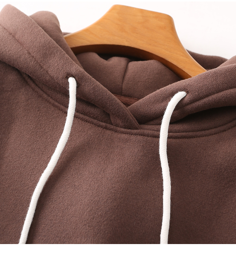 DME Hooded Sweatshirt for Women, Loose Fit, Lightweight Spring Style, Petite Pullover High-End Women's Wear, Coffee Color, Size S 4