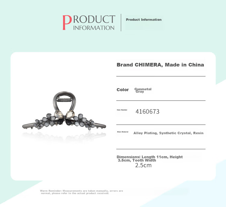 CHIMERA Luxury Hair Claw Clip, High-End Hair Accessory for Women, Elegant Rhinestone Hairpiece for Back of Head, Birthday Gift for Wome 14