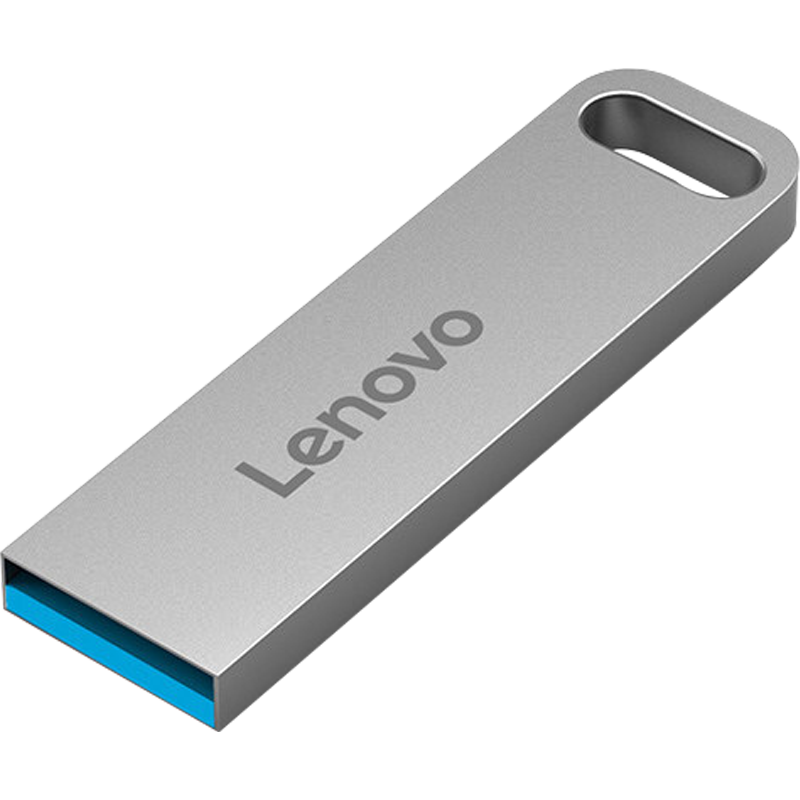 Lenovo 128GB USB3.2 Flash Drive, SX1 Speed Core Series, Silver Color, Durable Metal Design, Essential for Business And Office Use
