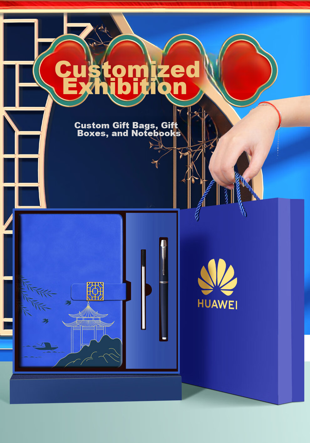 Faramon Mid-Autumn Festival Gift, Chinese-Style High-Quality Notebook Gift Box, A5 National Trend Journal Gift Box, Premium Gift for Teachers And Classmates, Corporate Gifts Customizable 5