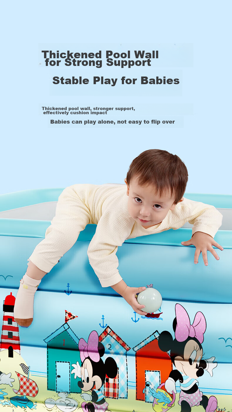 Chuandaoxiong Inflatable Foldable Baby Swimming Pool (1.4m Pink + Electric Pump Gift Set) for Home Use 4