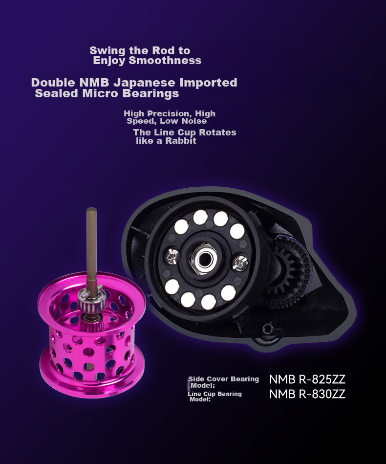 Guowangluya Small Monster Micro Water Drop Wheel, High-Speed Compared to Fugu Fish Wheel, Ultra-Light Shallow Line Cup, Load Unloading Alarm, 7-Speed Double Cup/right Hand 4