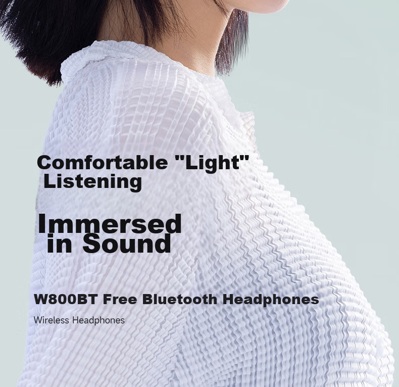 EDIFIER W800BT Free Over-Ear Bluetooth Headphones, 40H Ultra-Long Battery Life, Compatible with Phones And Computers, Suitable for Apple, Huawei, Xiaomi, Light Green, Graduation Gift 2