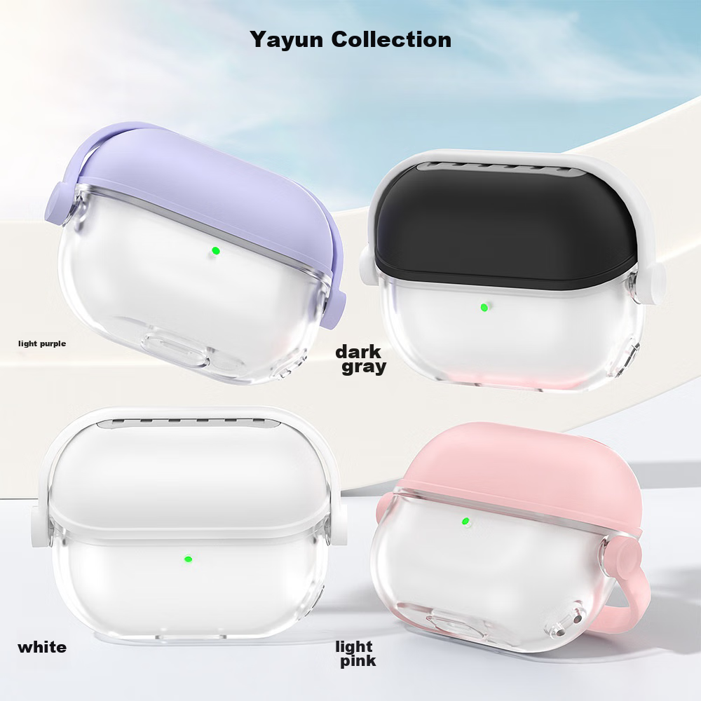 ESCASE Compatible with AirPods 4 Case, Apple Fourth Generation Protective Cover, Wireless Bluetooth Earphone Silicone Shockproof Dustproof Anti-Dirt Wear-Resistant Music Earphones for Men And Women, Elegant Style White 1