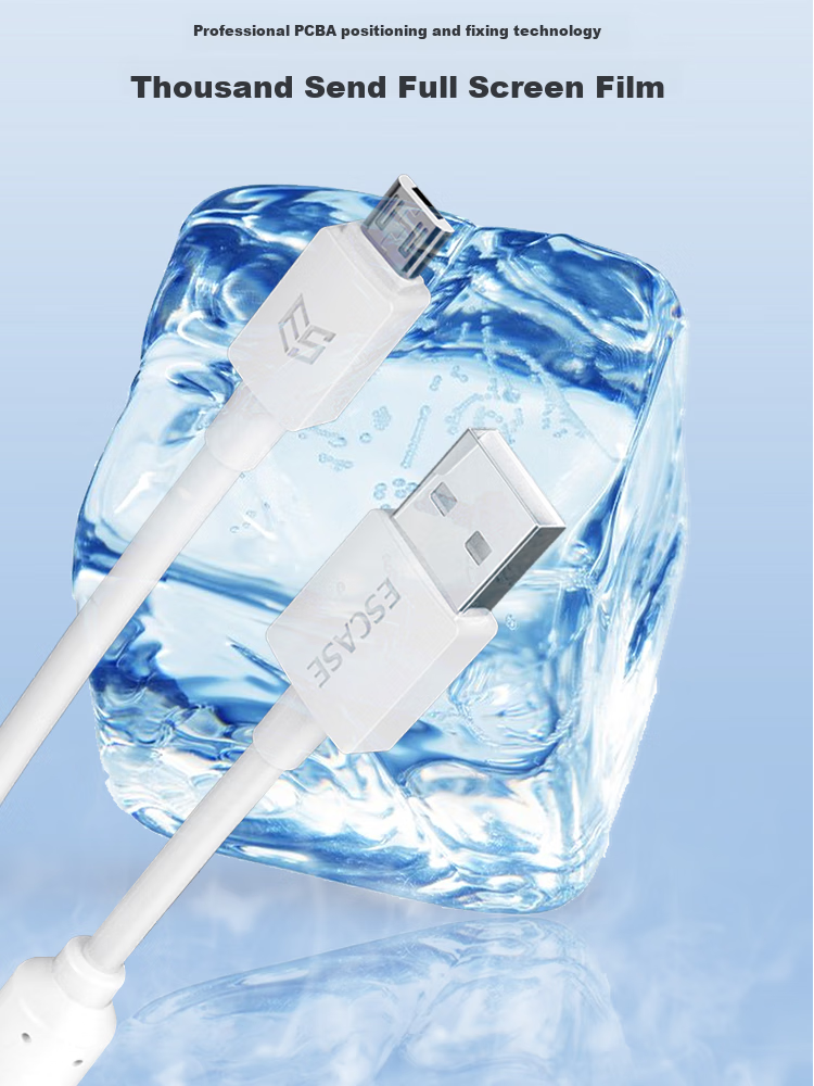 ESCASE Type-C Data Cable, 3 Meters Long, Fast Charging Extension, 2.1A Charger Cable, Suitable for Tablets, Fast Charging for Honor X60, Huawei Nova 13, Redmi Note 14 Pro, Anti-Interference Ci9 White 13