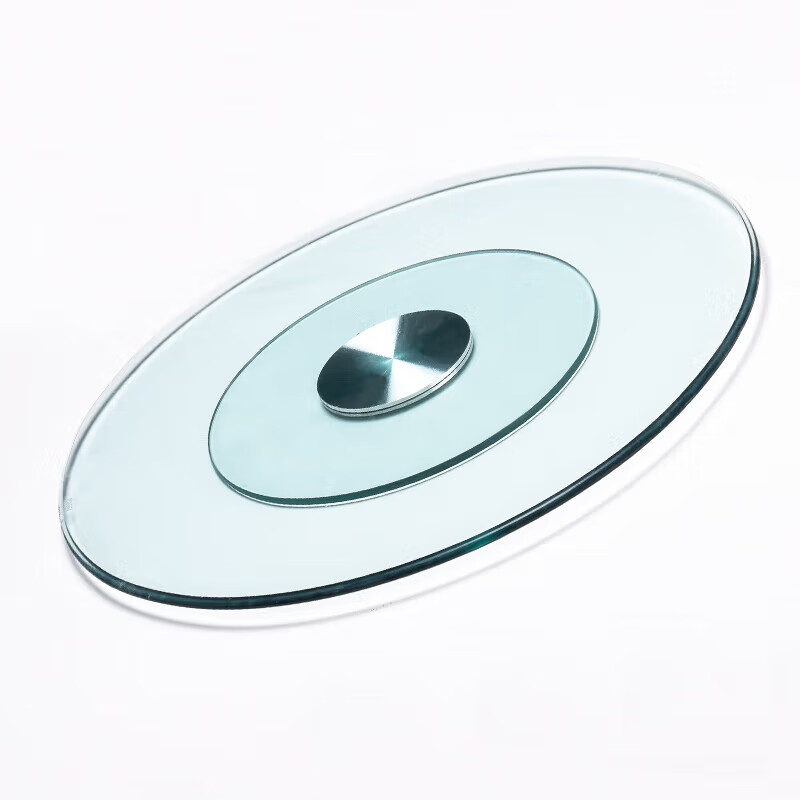 L&S Dining Table Lazy Susan for Home And Hotel Use, Tempered Glass Round Table Turntable Base ZP03 Diameter 68cm