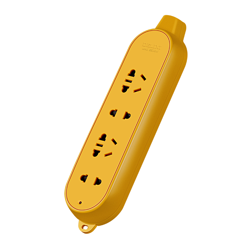 DELIXI National Standard Engineering Socket/power Strip/engineering Drop-Resistant Power Strip/power Bar/power Extension Cord, Wireless, 4 Outlets without Switch