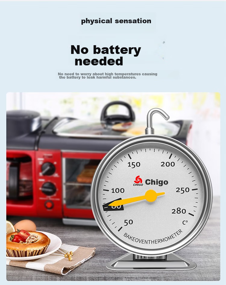 CHIGO Deep-Frying Thermometer, Baking Water Temperature Gauge, 304 Stainless Steel, Precise Kitchen-Specific High-Precision Heat-Resistant 8