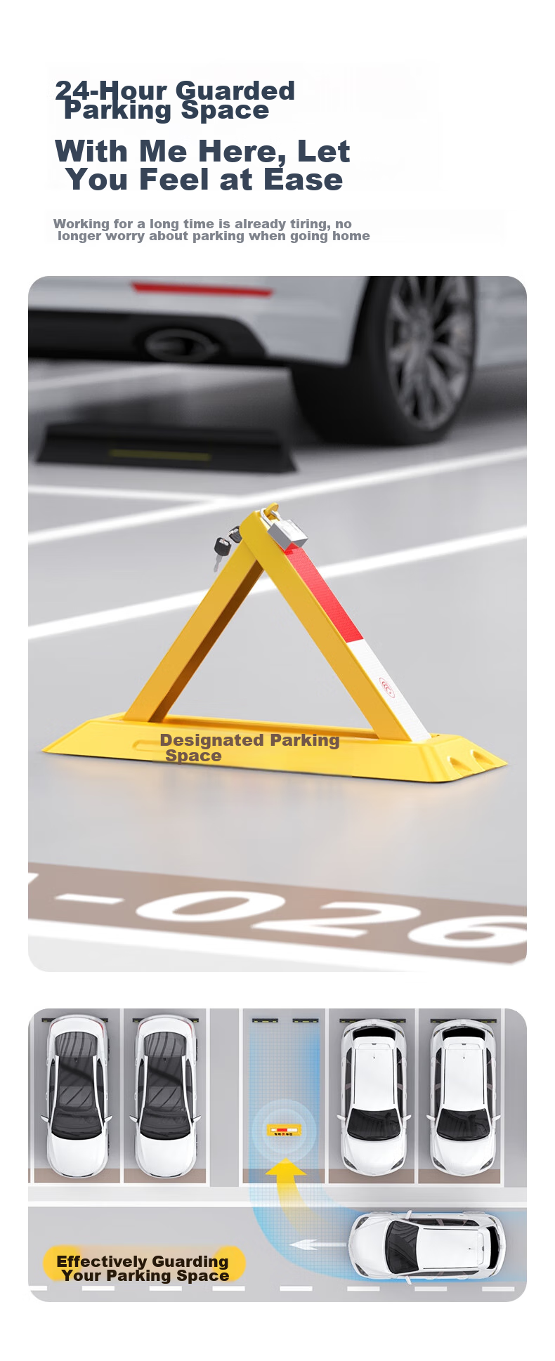 Puda Parking Space Lock, Thickened Anti-Pressure Garage Floor Lock, Parking Space Anti-Occupation Device 3