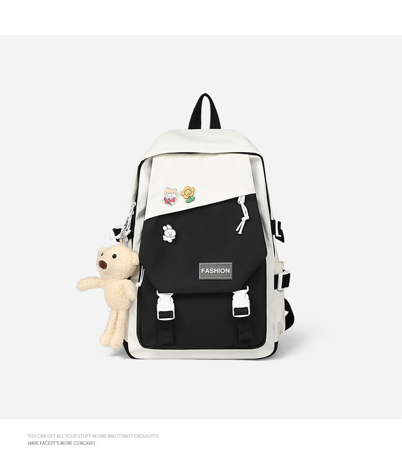 Viney High School Backpack for Middle School Girls, College Students, Primary School Students Grades 4-6 Children Ins Korean Style Backpack 15.6 Inch Laptop Backpack Large Capacity Fashionable Casual Travel Bag High Aesthetic Value Lightweight Stress-Reducing And Load-Reducing Simple Desig 22