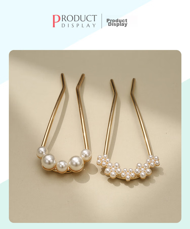 CHIMERA 2-Piece U-Shaped Hairpin, Simple Hair Fork, Hair Bun Maker, New Chinese-Style Qipao Hanfu, Birthday Gift for Wome 8