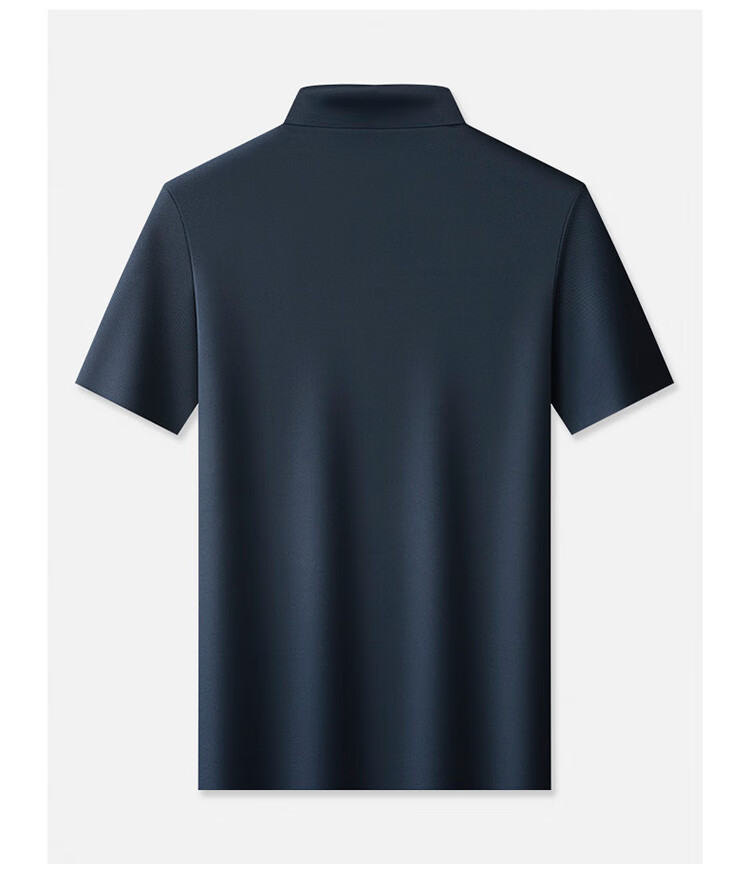 Aidengbao Summer Short-Sleeve Polo Shirt, Fashionable Business Collared Top, T-Shirt Undershirt, Dark Blue, 180/96A(2XL) 7