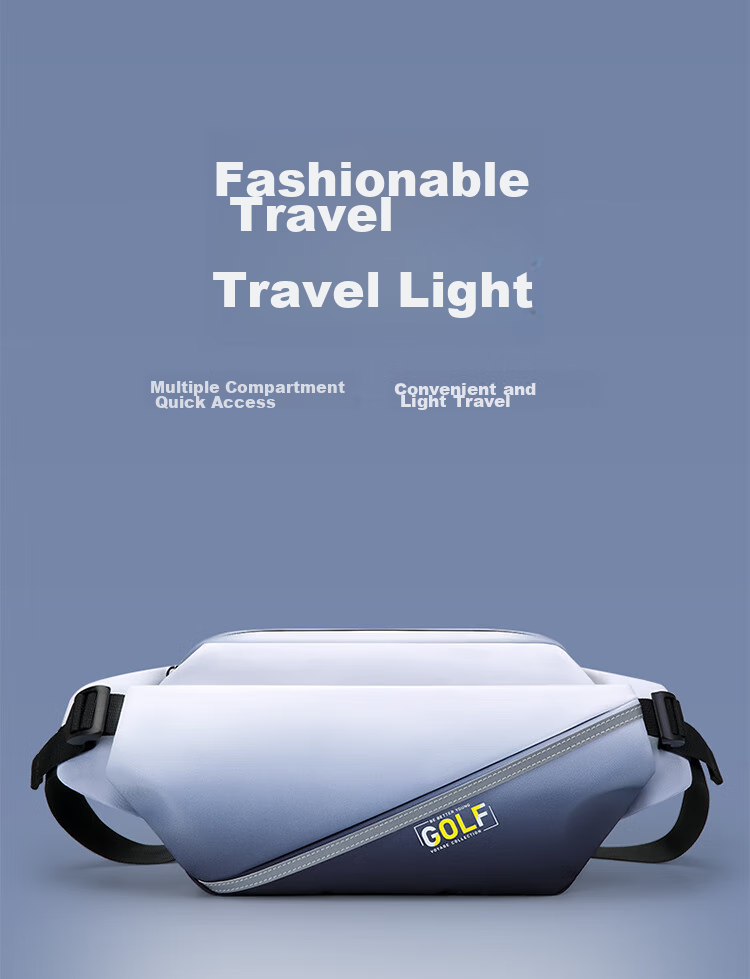 GOLF Trendy Crossbody Bag for Men, Gradient Color Shoulder Bag, Outdoor Sports Waist Pack, Men's Phone Bag, Ink Wash 4