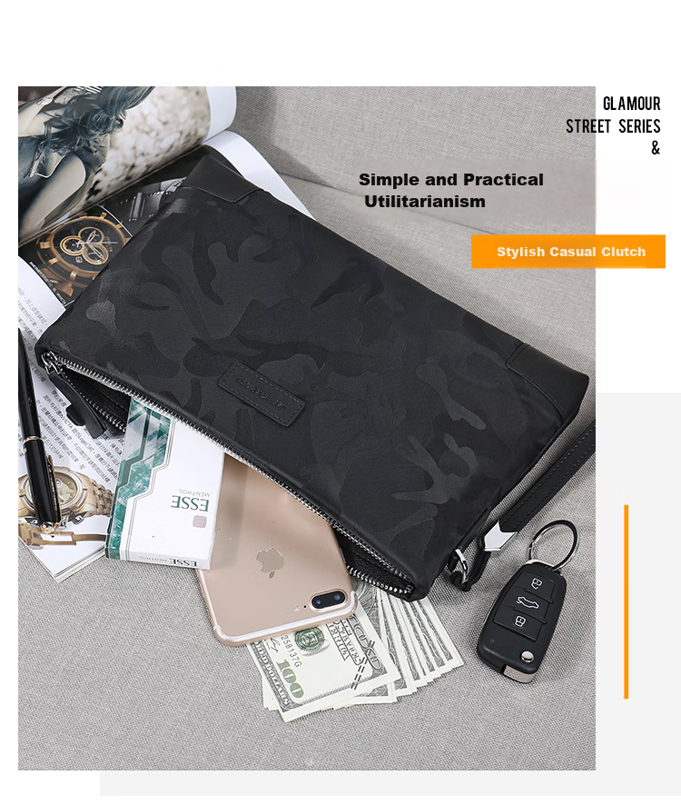MEXICAN Men's Clutch, Large Capacity Handbag, Multi-Card Slots, Zipper Envelope Bag, Wallet, Handheld Purse, Birthday Gift 4
