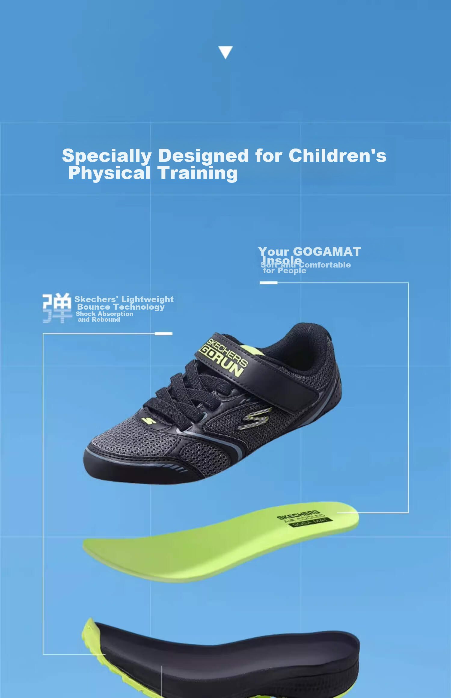 Skechers, Boys' Leopard Running Shoes, Shock-Absorbing Sneakers for Older Children, Velcro Casual Shoes, 405009L 3