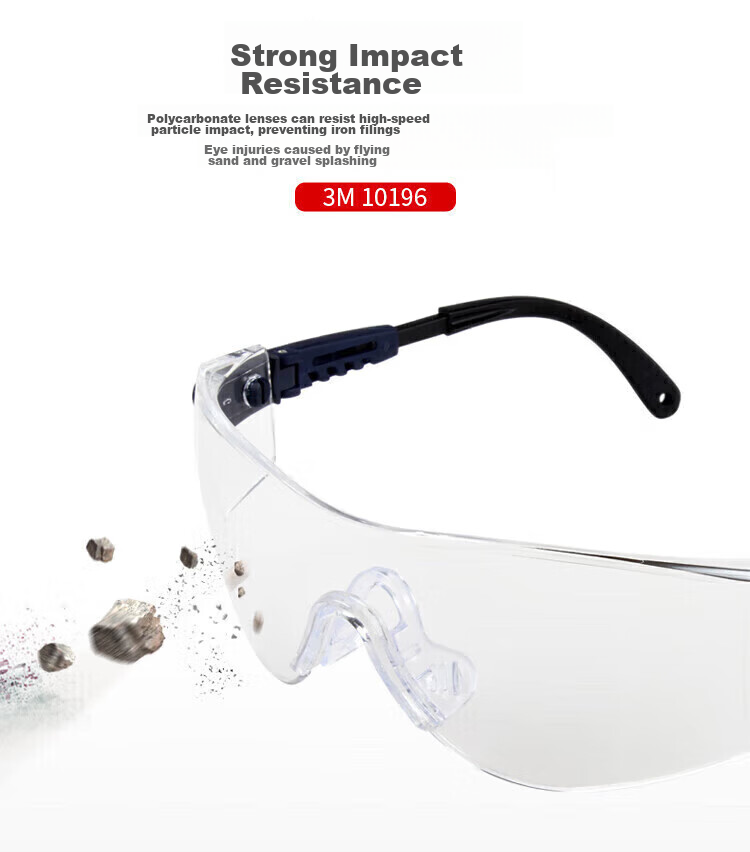 3M Safety Goggles, Cycling Windproof Dustproof Protective Glasses, Industrial Cutting Anti-Grinding Splash Impact Protection 10434, 1 Pair 5