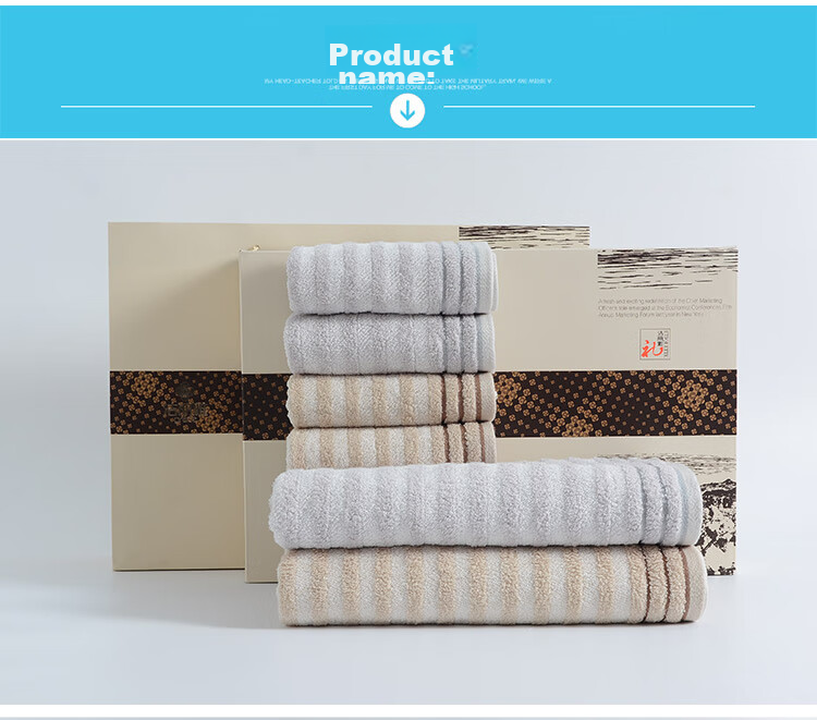 Grace High-End Slow Living Series Xinjiang Cotton Pure Cotton Antibacterial Towel And Bath Towel Gift Box Set of Six Pieces Double Set for Sports 3