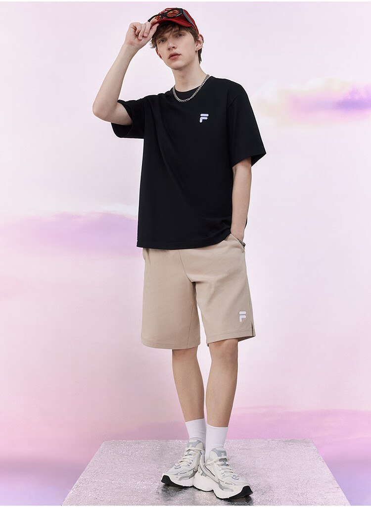 FILA FUSION Fashion Casual Couple's Knit Short Sleeve Summer Cotton T-Shirt 8