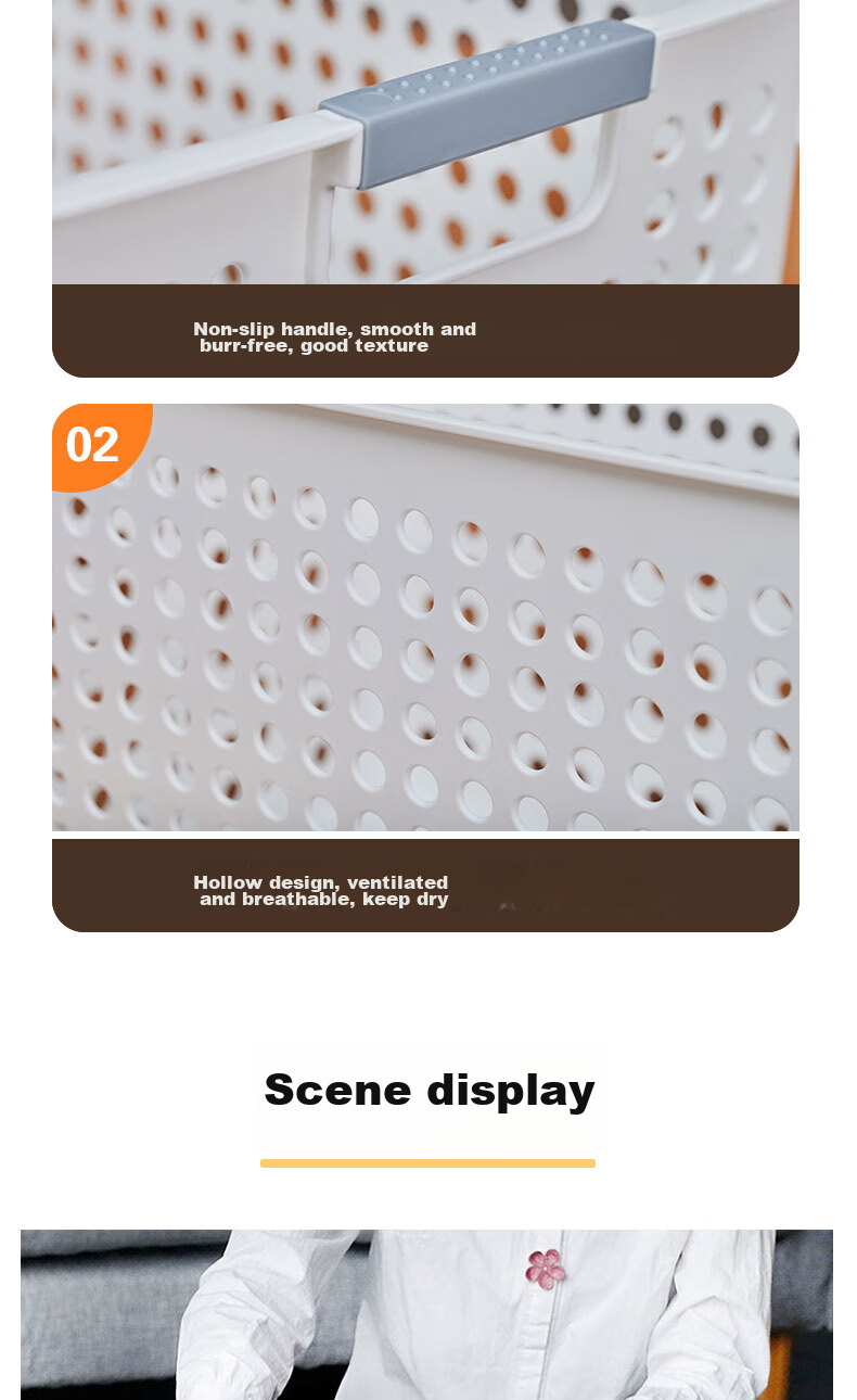 Youjialiangpin Storage Basket Desktop Organizer Box, Kitchen Miscellaneous Storage Container Plastic Cosmetic Box, Wide Extra-Large Size 6