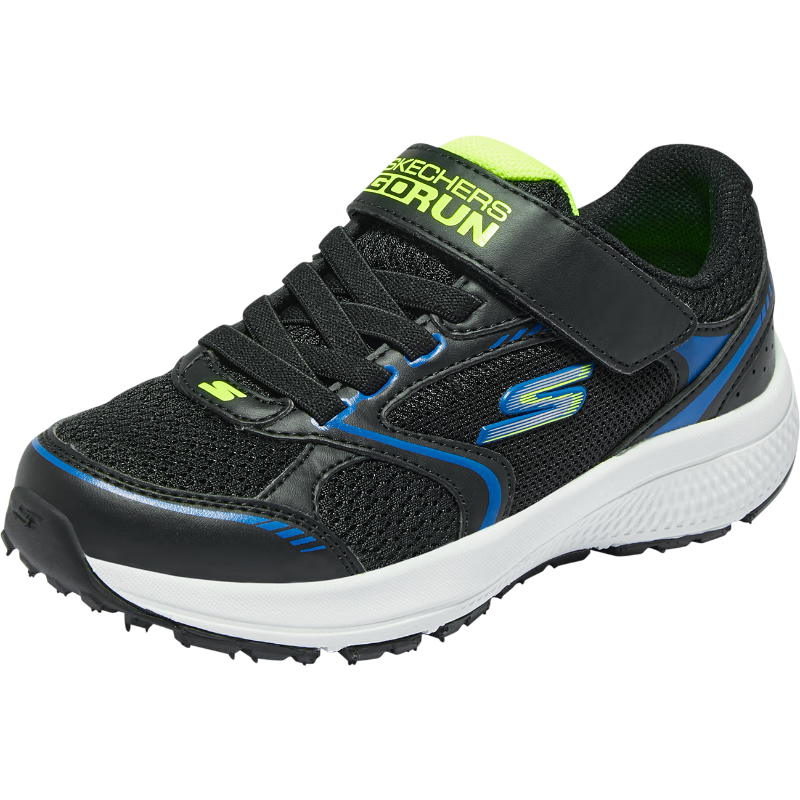 Skechers, Skechers Leopard Running Shoes for Boys, Sports Shoes with Shock Absorption, Big Kids' Running Shoes, Velcro Casual Shoes, 405009L