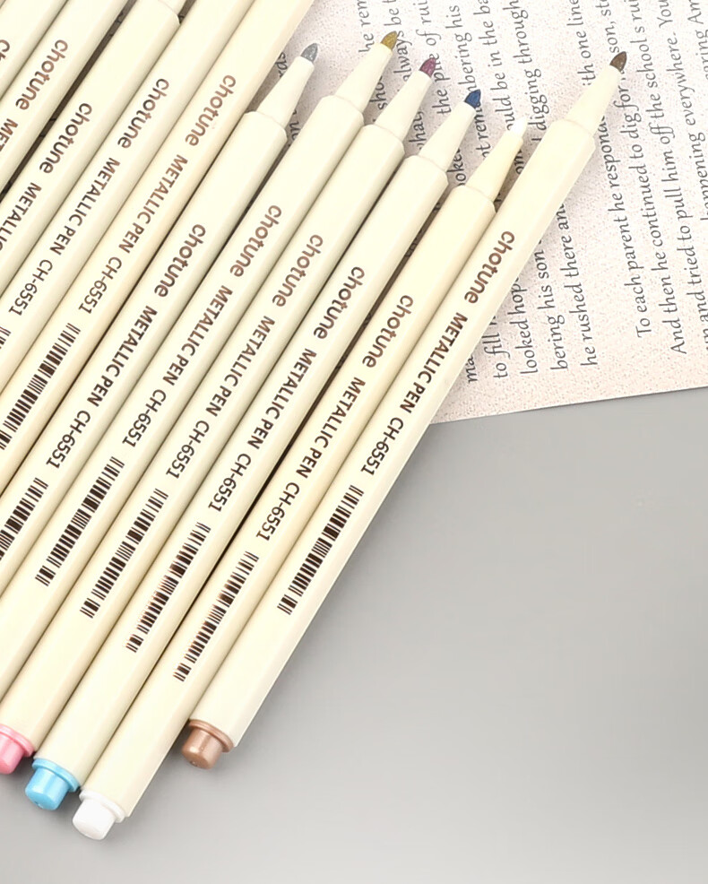 Surada Watercolor Markers, Metal Pens, Metallic Color Pens for Greeting Cards And Black Card Paper, Highlighters, Drawing Pens, Enamel Stamp Ink, Guka Journal Markers, Photo Album Pens, 6-Color Set DIY166, Sketching, Marker Painting 10