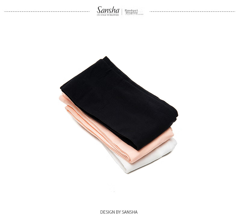 Sansha Ballet Dance Stockings for Adult Women, Footed Stockings, Open-Toe Silk Stockings for Dance Performances, Large Stockings T88 Black 8