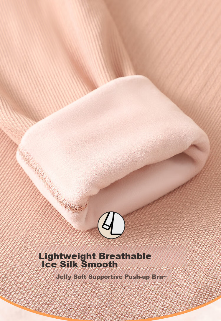 LangSha Thermal Underwear Women's Set, Thickened And Fleece-Lined Base Layer, Slim-Fit Body-Shaping Autumn Top And Pants, Double-Layer Cold-Proof for Autumn And Winter 11