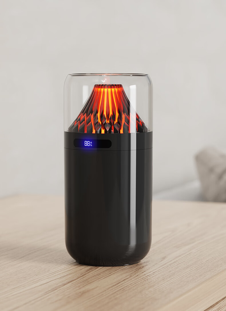 Kelleia USB Humidifier for Car, Bedroom, Quiet Operation, Baby, Office Desk, Large Capacity, Smart Digital Display, Night Light, Large Mist Spray, Power-Off Protection Humidifier, White - Rechargeable Model 17