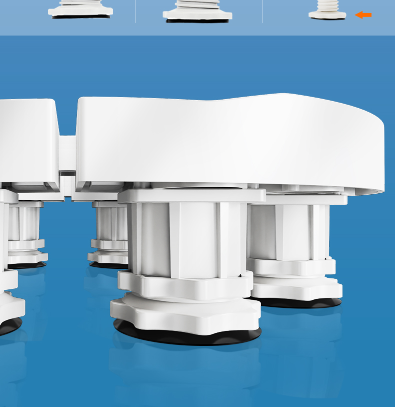 Beishi Cabinet-Style Cylindrical Air Conditioner Base Support Bracket, Suitable for Midea, Gree, TCL, Kelon, Zhigao, Haier, Aux, Etc. Inverter Air Conditioner Foot Pad Flower Pot Holder with 8 Large Feet 14