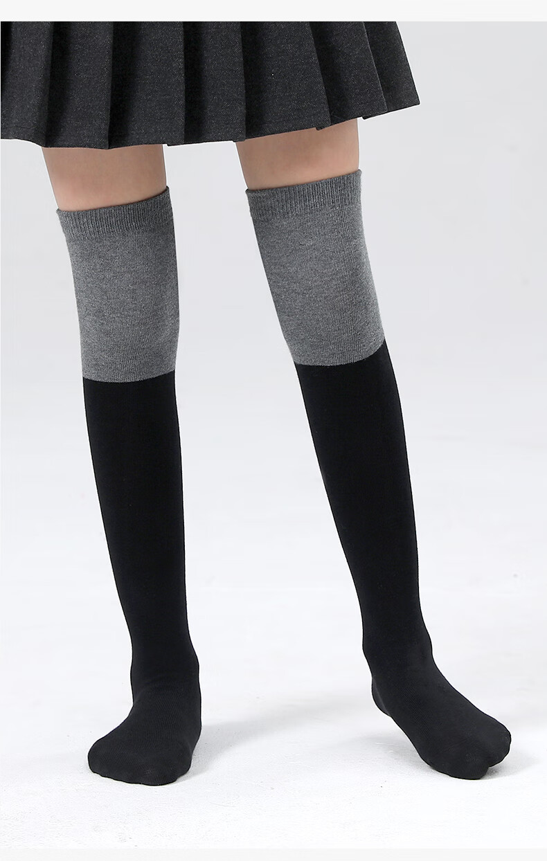 Barbie Children's Mid-Calf Socks, Girls' Knee-High Socks, Spring And Autumn Black High Socks, Girls' Student Over-Knee Long Socks 11