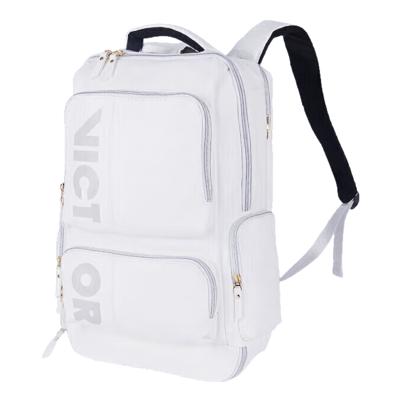 VICTOR Badminton Bag with Separate Shoe Compartment And Racket Divider Series Rectangular Backpack BR5013 A (White)