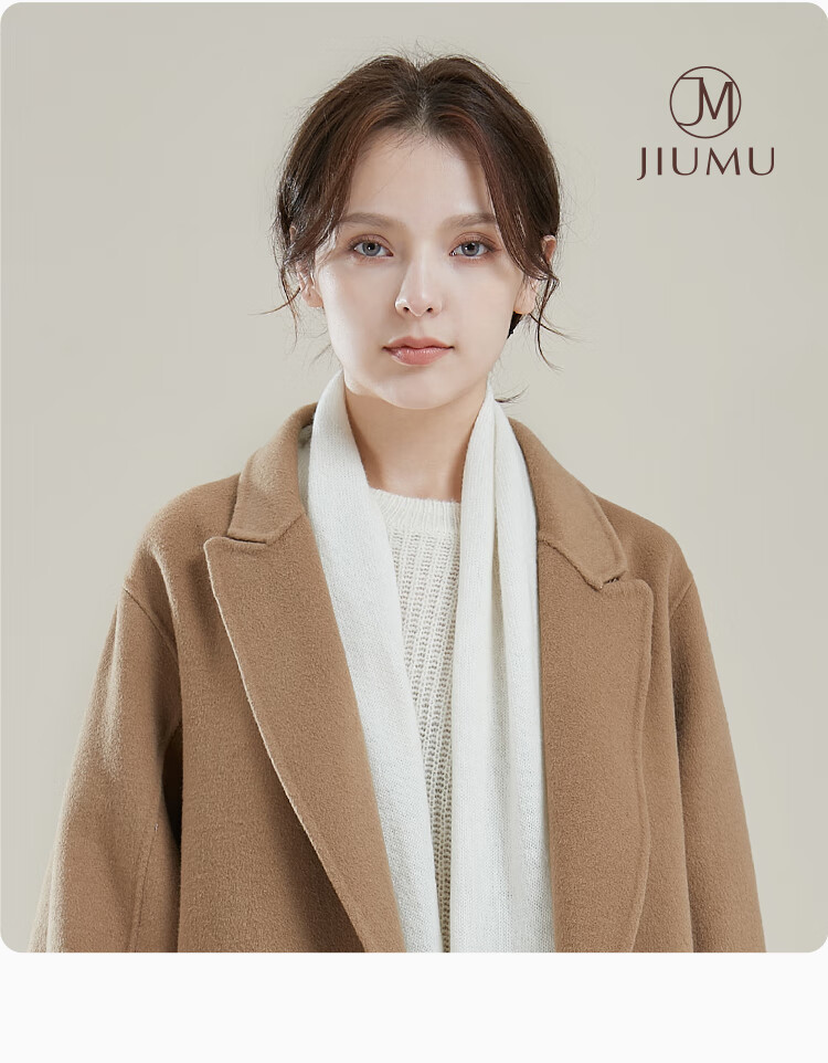 JIUMU 100% Cashmere Scarf for Women, Autumn And Winter Shawl, Warm Neck Wrap, Gift for Girls, National Day Birthday Present, Gift Box Packaging 18