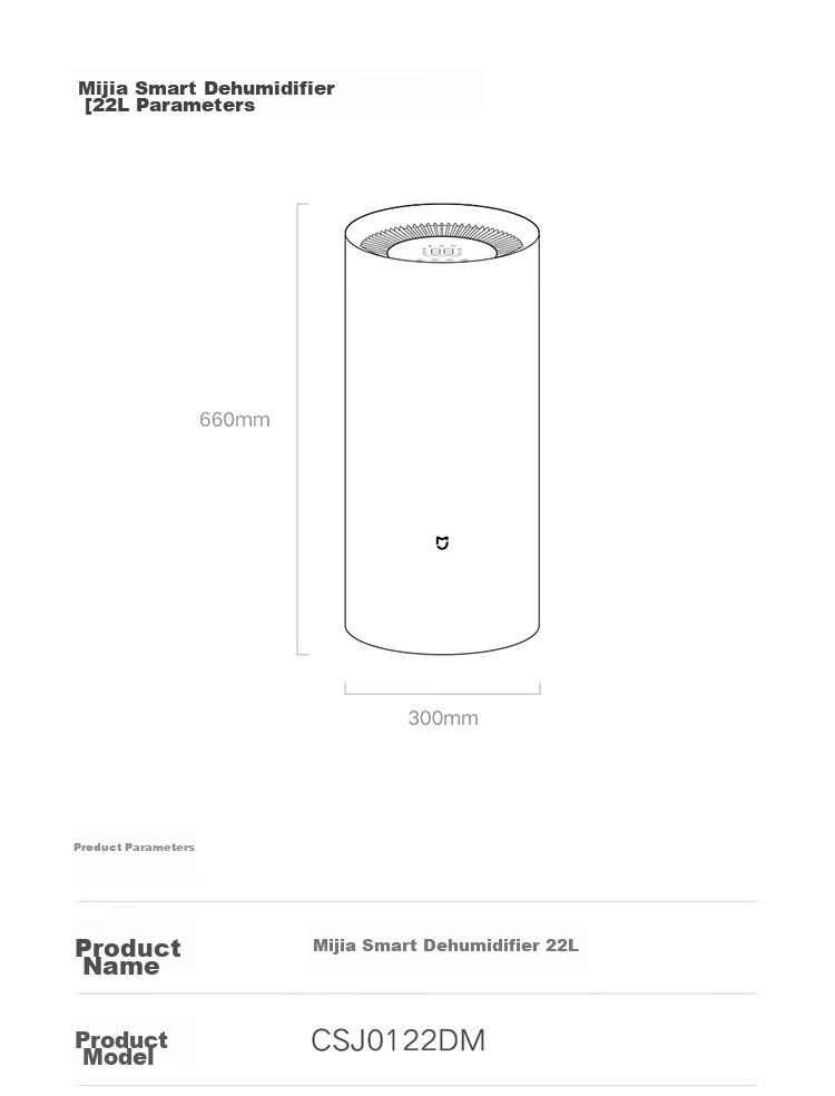 Mijia Xiaomi Smart Dehumidifier, 22L Capacity, for Home Living Room Bedroom Basement, Moisture Absorber, Clothes Dryer, CSJ0122 17