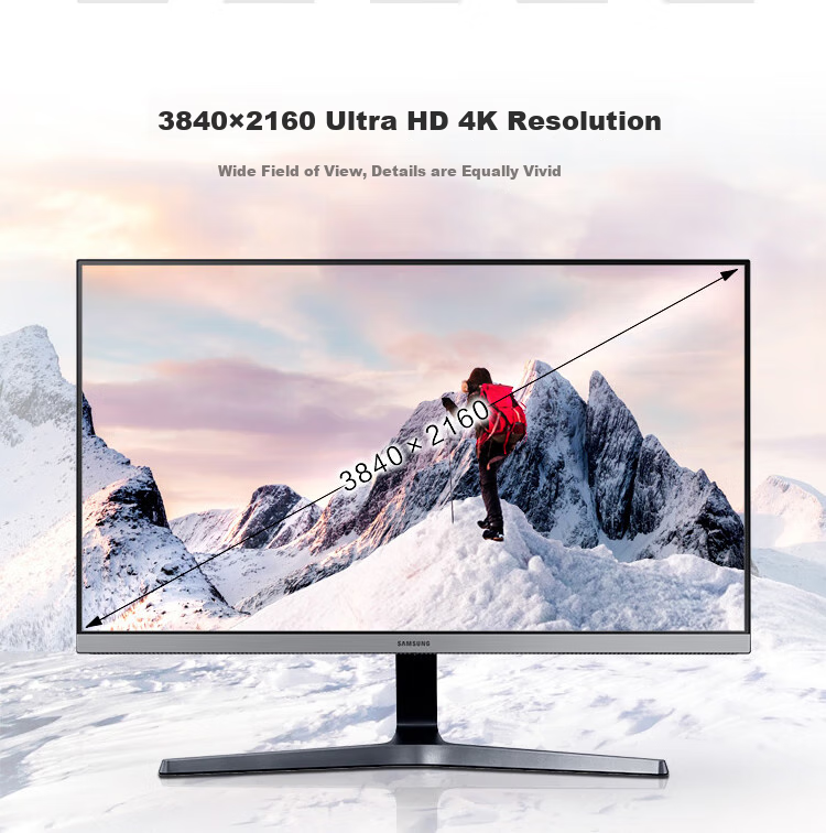 SAMSUNG 32-Inch S80UD VA 4K HDMI Type-C KVM Rotating And Height-Adjustable, Tool-Free Installation, Wall-Mounted Computer Office Monitor LS32D806UACXXF 4