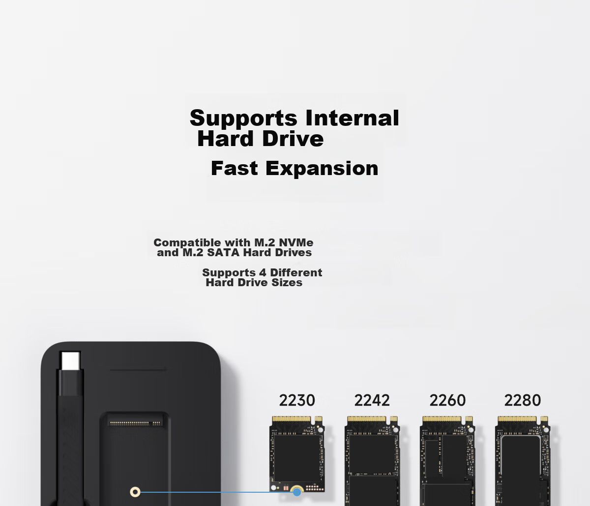 Hagibis Hard Drive Enclosure Expansion Dock, Type-C Expansion Port, USB Multi-Interface Adapter, HDMI Converter, Thunderbolt 4 Compatible, Suitable for Apple Computers, Mac Laptops, M.2 Expansio 8