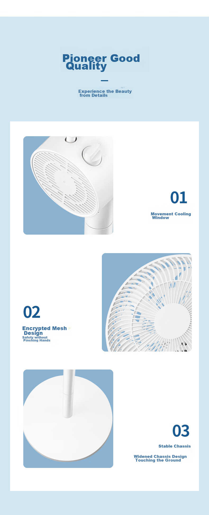 SINGFUN Home Electric Fan, Floor Fan, Beige Fan, Energy-Saving Dorm Small Fan, Table And Floor Fan, Air Circulation Fan, Quiet High-Volume Fan DLD-D17 13