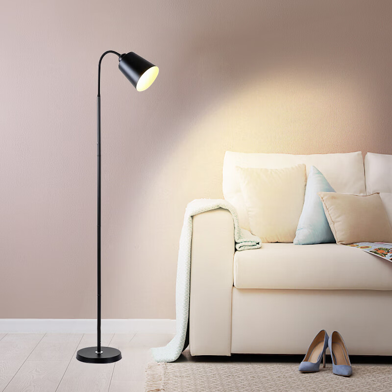 ZIDENG Floor Lamp for Living Room And Bedroom, Creative Bedside Lamp, Modern Minimalist Internet-Famous Study LED Standing Light Fixture