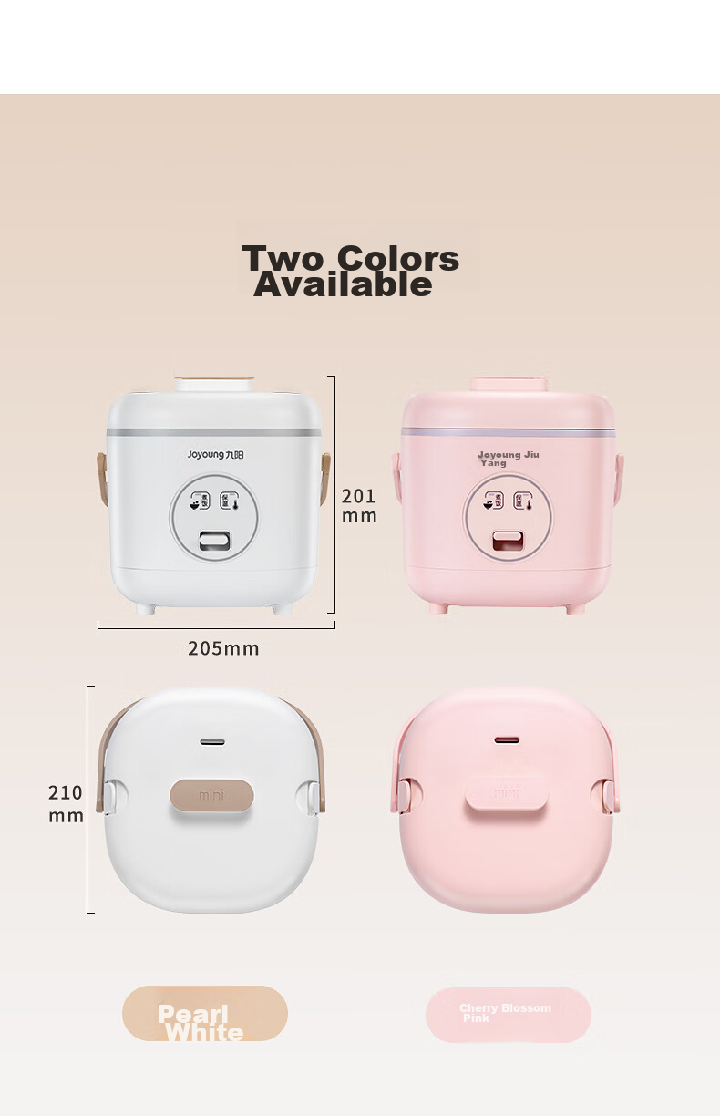 Joyoung [0 Coating] Rice Cooker, 1.6L Capacity for 1-2 People, Non-Coated, 5A Certified, Three-Stage Micro-Pressure Braising Technology, 316 Stainless Steel Inner Pot, 16N8 14