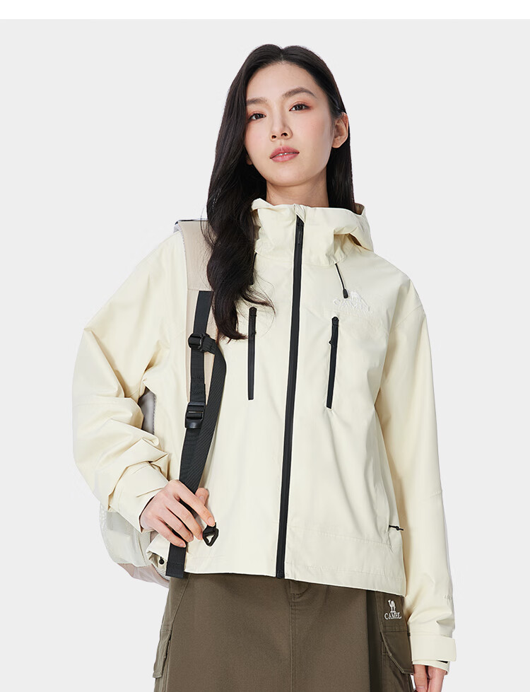 CAMEL Outdoor Hardshell Jacket, Single-Layer Lightweight Windproof And Storm-Proof Mountaineering Coat, Size M 33