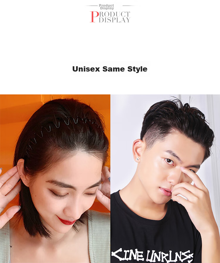 CHIMERA Unisex Wavy Face-Washing Headband, Simple Sports Hairband, Korean Style Non-Binding Invisible Hairpin, Trendy Accessory 4