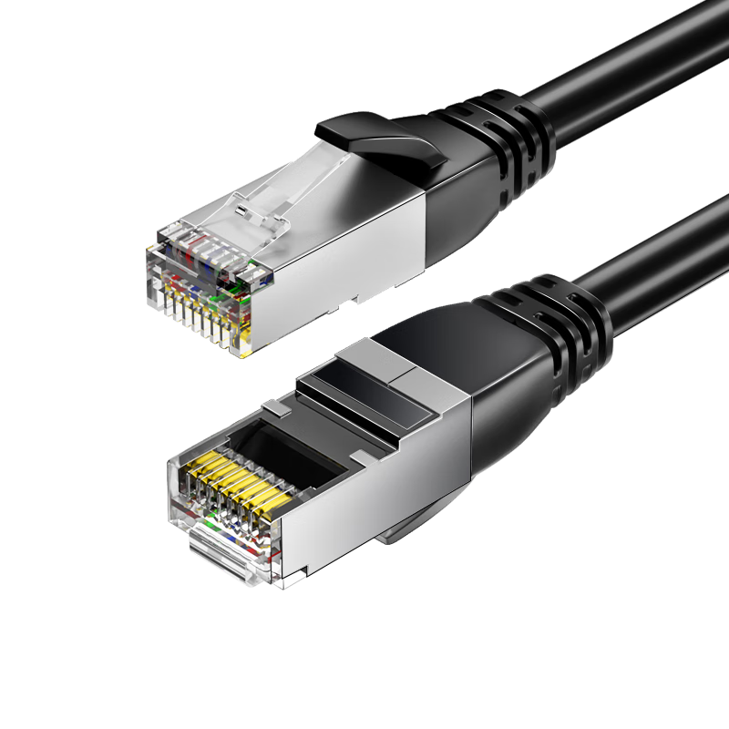 ULT-Unite CAT7 Gigabit Ethernet Cable, 10Gbps Pure Copper Double-Shielded Engineering Grade Network Cable for Home Renovation, Computer Broadband Monitoring Wiring Patch Cord, 8 Meters