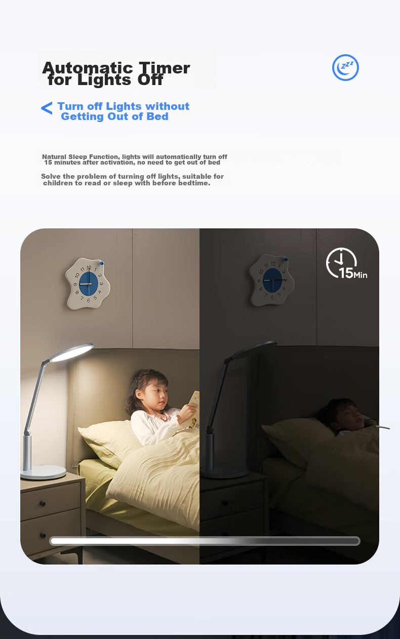 Haishibao National AA-Grade Full-Spectrum Eye Protection Desk Lamp for Children And Students' Study And Reading, Dormitory Bedroom Lamp VL235B 18