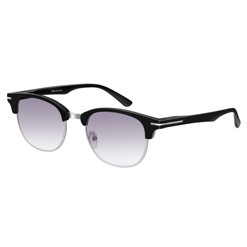 Mr.PuTian Progressive Gray Reading Sunglasses for Men, Multifocal Presbyopic Glasses, 100 Degree, Age 40-49